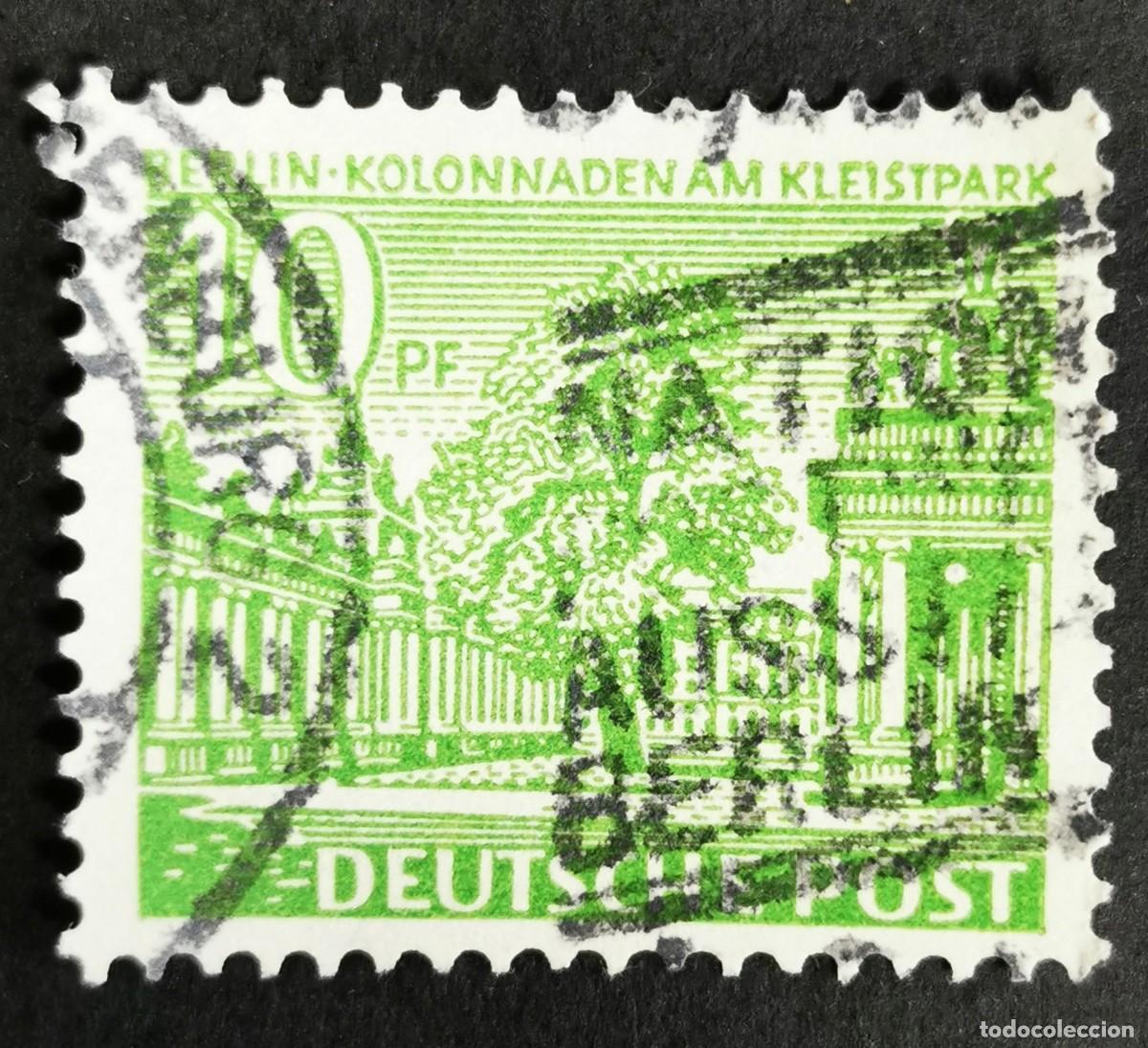 Sellos: Sello Alemania Berl&iacute;n 1949, Columnata Kleistpark, Sch&ouml;neberg, 10 Pf. Michel: DE-BE 47I