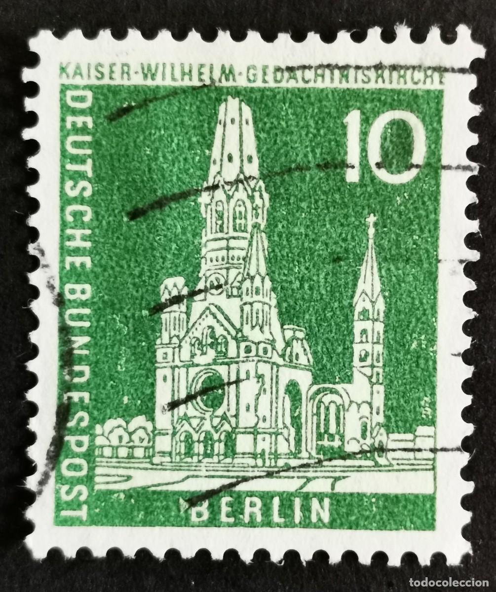 Sellos: Sello Alemania Berl&iacute;n 1956, Ruinas de la Iglesia Memorial Kaiser Wilhelm, 70 Pf. Michel: DE-BE 144wv