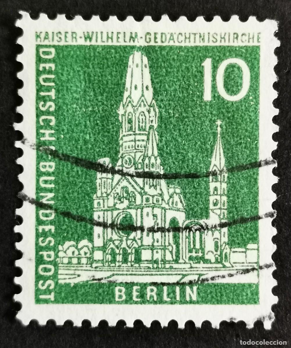 Sellos: Sello Alemania Berl&iacute;n 1956, Ruinas de la Iglesia Memorial Kaiser Wilhelm, 70 Pf. Michel: DE-BE 144wv