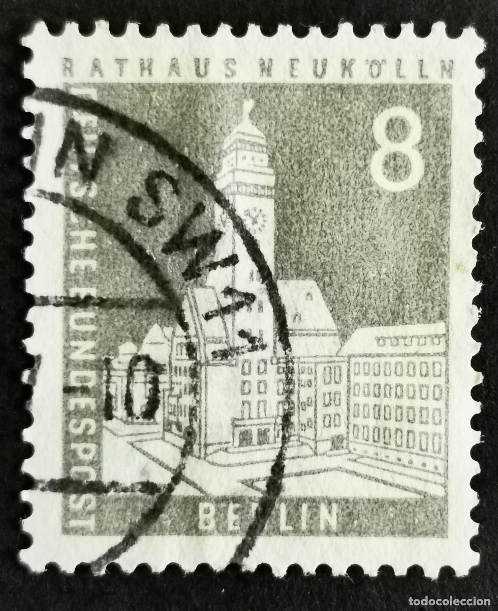 Sellos: Sello Alemania Berl&iacute;n 1956, Ayuntamiento de Neuk&ouml;lln, 8 Pf. Michel: DE-BE 143xw
