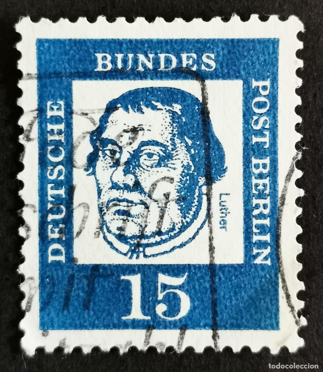 Sellos: Sello Alemania Berl&iacute;n 1961, Alemanes distinguidos: Mart&iacute;n Lutero, 15 Pf. Michel: DE-BE 203