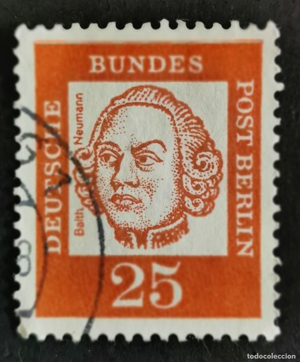 Sellos: Sello Alemania Berl&iacute;n 1961, Alemanes distinguidos: Balthasar Neumann, 25 Pf. Michel: DE-BE 205