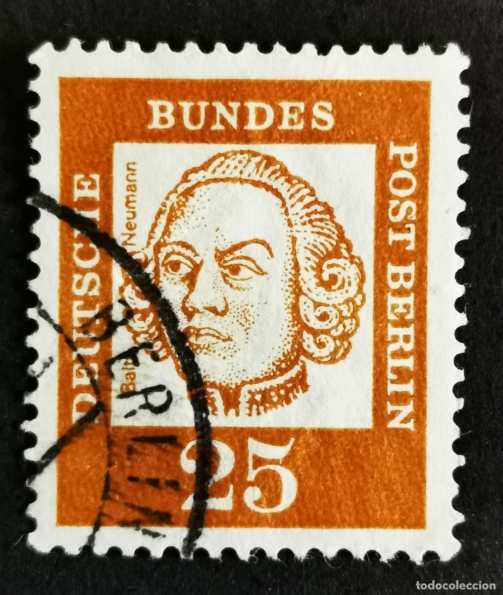 Sellos: Sello Alemania Berl&iacute;n 1961, Alemanes distinguidos: Balthasar Neumann, 25 Pf. Michel: DE-BE 205