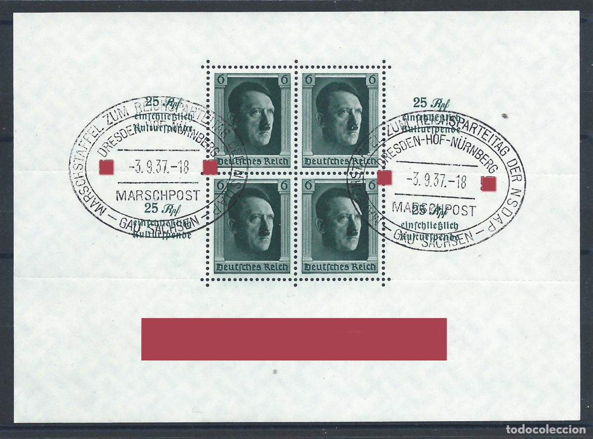 Sellos: Allemagne Empire Bloc N&deg;10 Obl (FU) 1937 - Effigie chef d'&eacute;tat