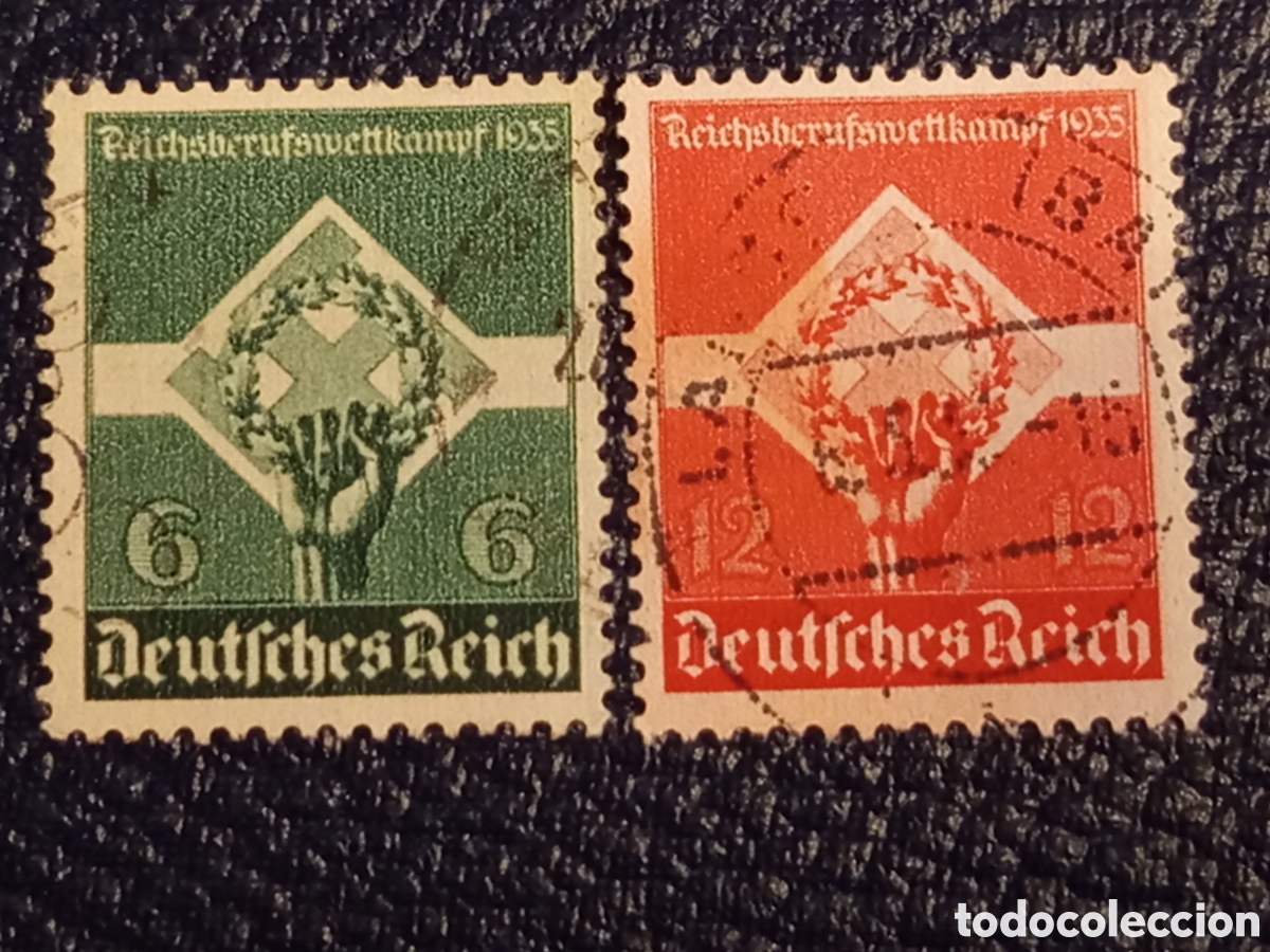 Sellos: Pareja Sellos Alemania 1935 Reichsberufswettkampf Cat. Michel 567/568