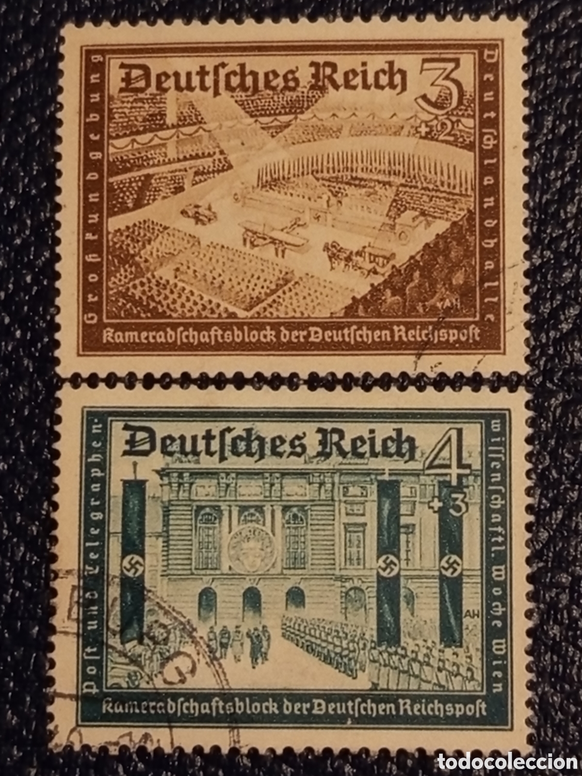 Sellos: Pareja Sellos Alemania 1939 Reichspost Viena Berl&iacute;n Cat. Michel 692/693