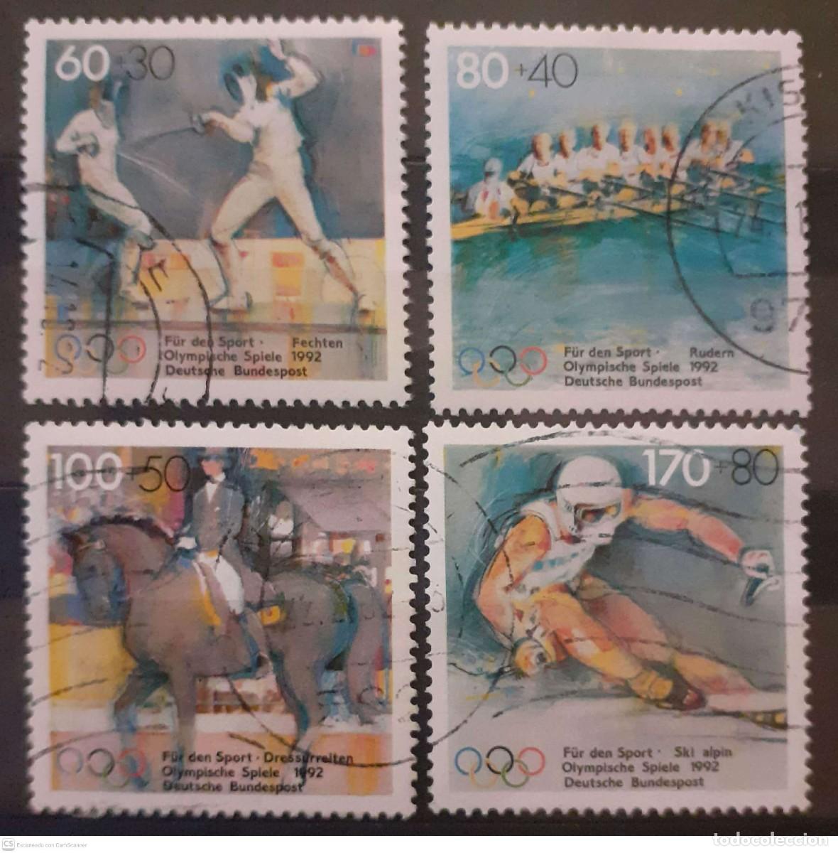 Sellos: ALEMANIA n&ordm; 1419/22&ordm; Juegos Ol&iacute;mpicos de Barcelona y de Albertville. Serie completa