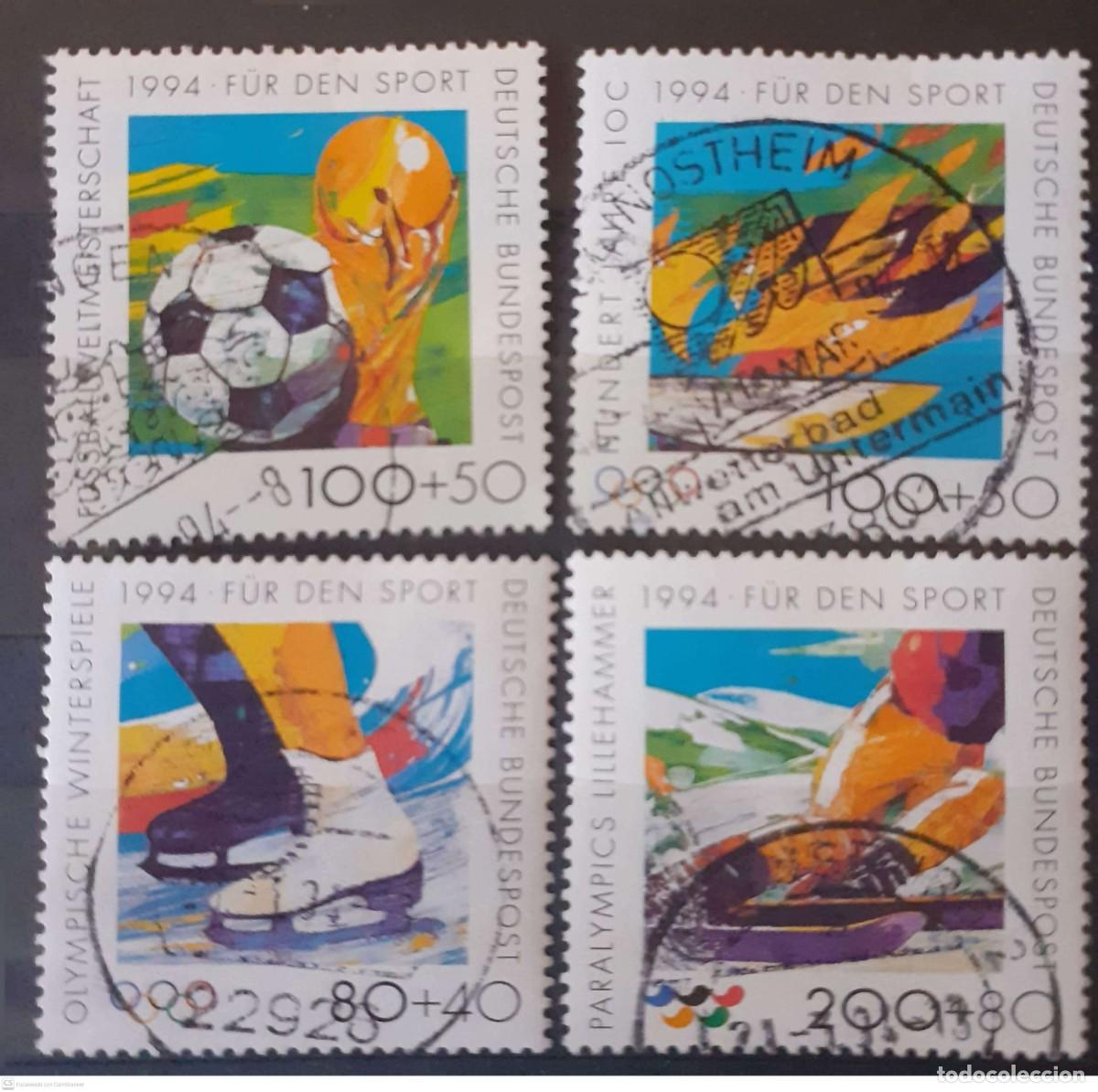 Sellos: ALEMANIA n&ordm; 1545/1548&ordm; Acontecimientos deportivos. Serie completa