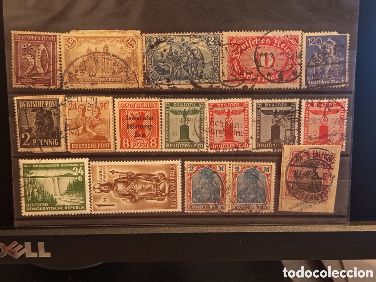 Sellos: Tarjeta con Lote de 15 Sellos Cl&aacute;sicos de Alemania (A&ntilde;os 1920-1954)