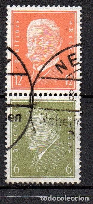 Sellos: ALEMANIA TERCER REICH. COMBINACION. S48. 12+6