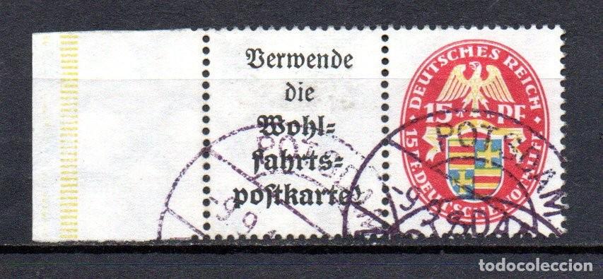 Sellos: ALEMANIA TERCER REICH. 1928/29. ESCUDOS. COMBINACION. W 32.
