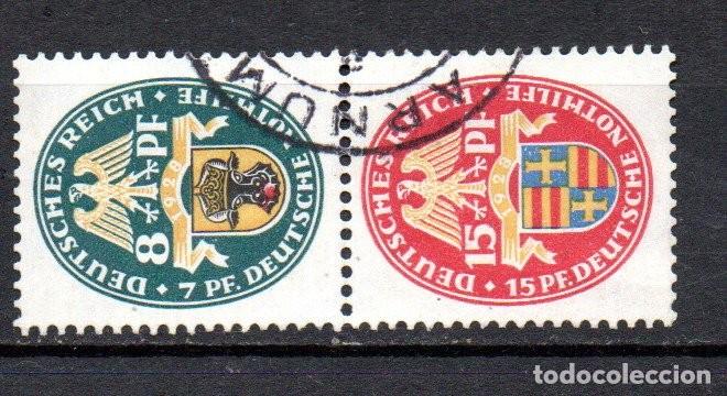 Sellos: ALEMANIA TERCER REICH. 1928/29. ESCUDOS. COMBINACION. S 50