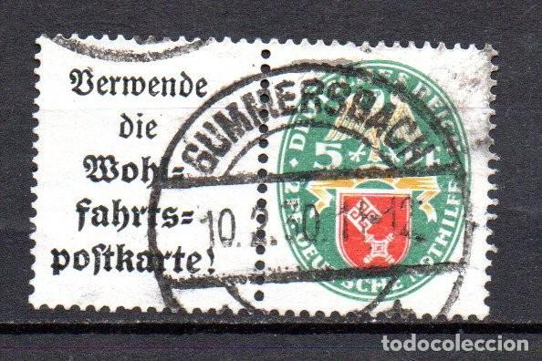 Sellos: ALEMANIA TERCER REICH. 1928/29. ESCUDOS. COMBINACION. W 34
