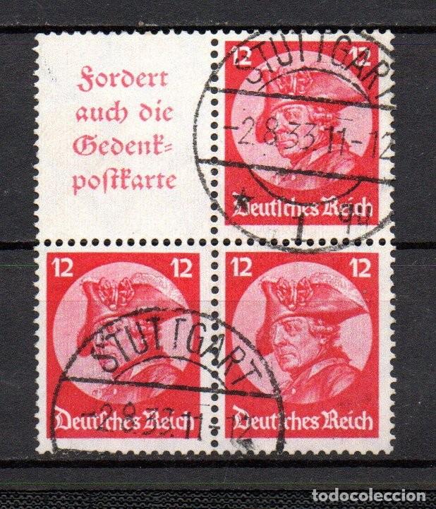 Sellos: ALEMANIA TERCER REICH. 1933. FEDERICO EL GRANDE. COMBINACION. W 45