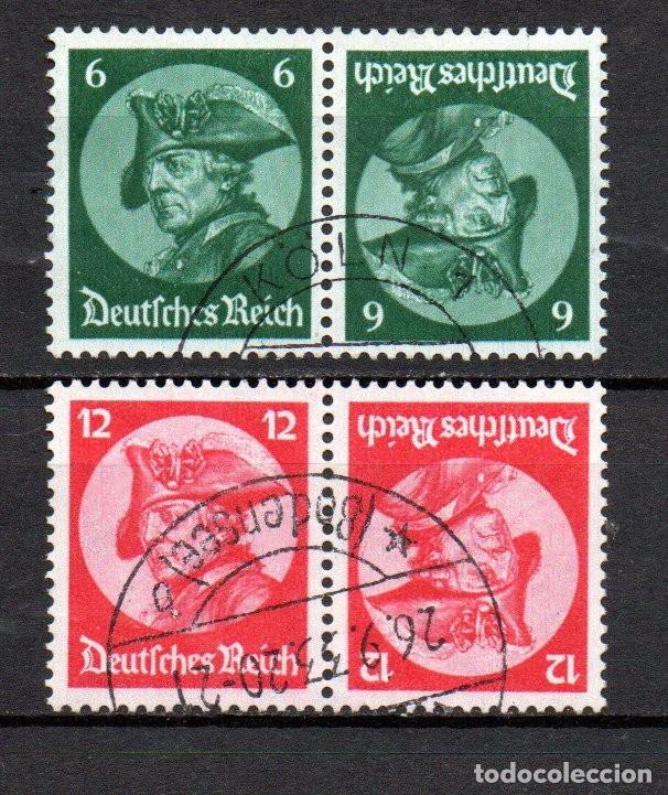 Sellos: ALEMANIA TERCER REICH. 1933. FEDERICO EL GRANDE. COMBINACION. K 17, K 18.