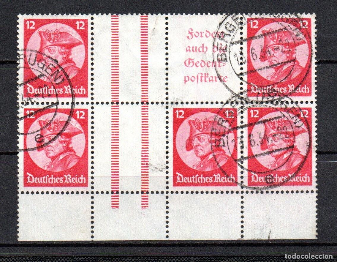 Sellos: ALEMANIA TERCER REICH. 1933. FEDERICO EL GRANDE. COMBINACION. WZ10, WZ 11
