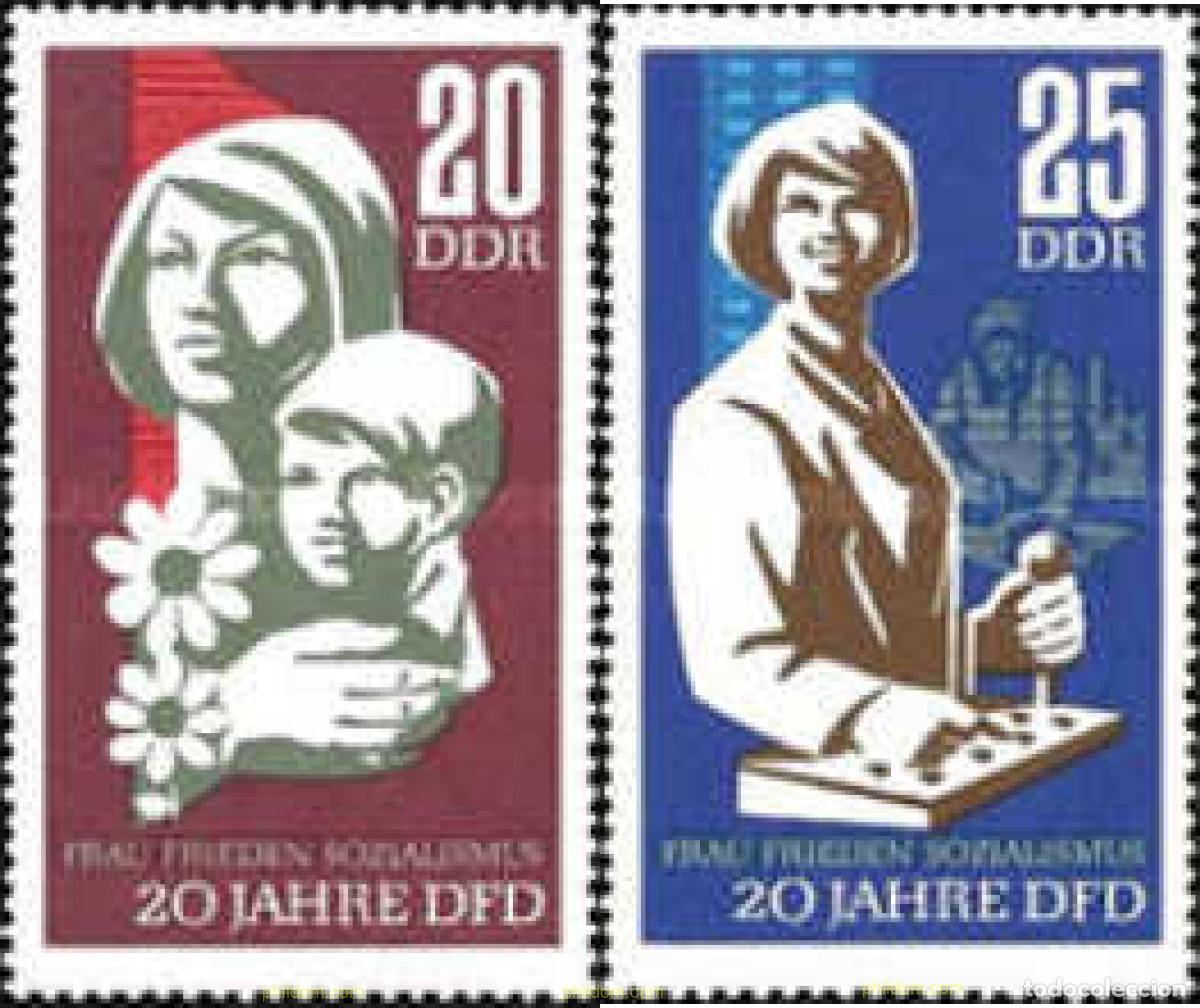Sellos: 150643 MNH ALEMANIA DEMOCRATICA 1967 20 ANIVERSARIO DE LA FEDERACION DEMOCRATICA DE MUJERES ALEMANA
