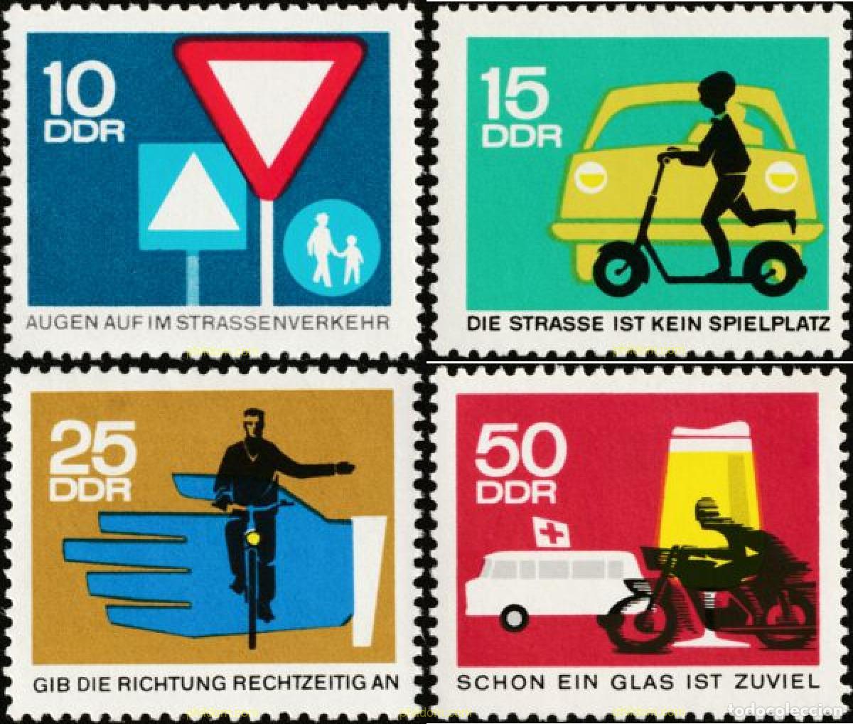 Sellos: 47895 MNH ALEMANIA DEMOCRATICA 1966 SEGURIDAD VIAL