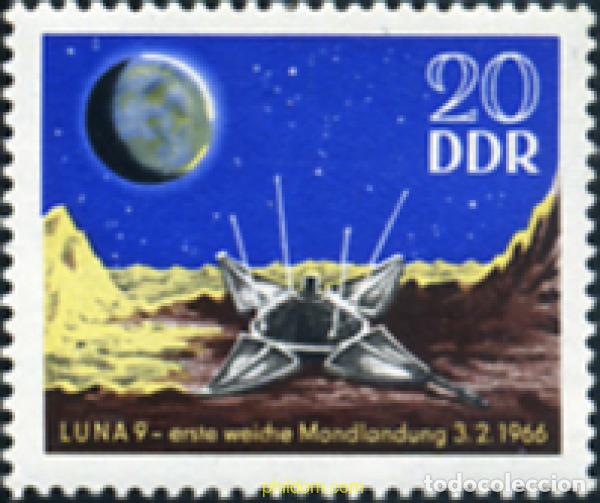 Sellos: 150629 MNH ALEMANIA DEMOCRATICA 1966 LUNA 9