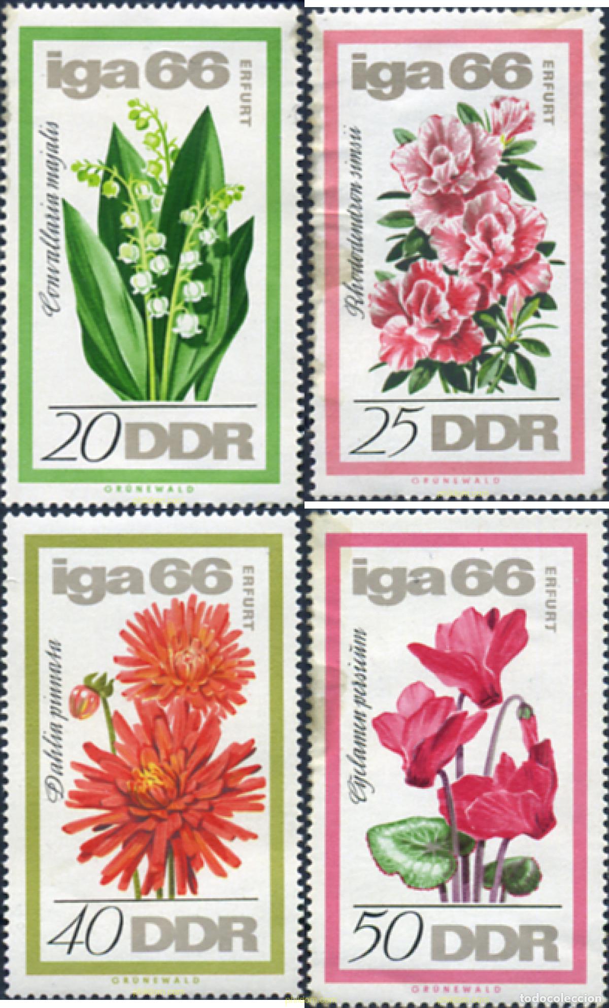 Sellos: 79952 MNH ALEMANIA DEMOCRATICA 1966 EXPOSICION INTERNACIONAL DE HORTICULTURA