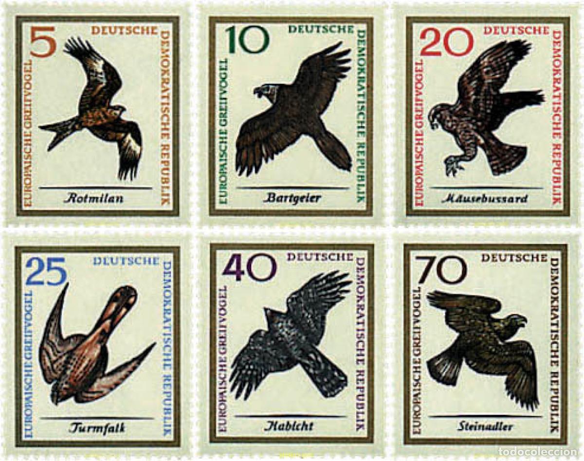 Sellos: 64512 MNH ALEMANIA DEMOCRATICA 1965 AVES DE PRESA
