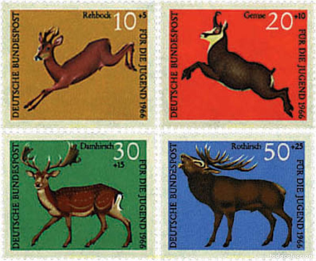 Sellos: 64914 MNH ALEMANIA FEDERAL 1966 FAUNA SILVESTRE
