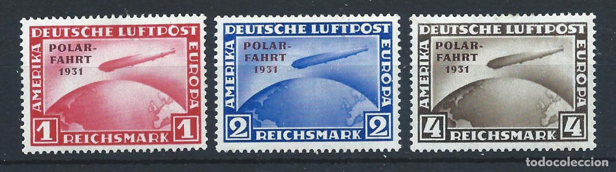 Sellos: Allemagne Empire PA N&deg;40/42* (MH) 1931 - Graf Zeppelin
