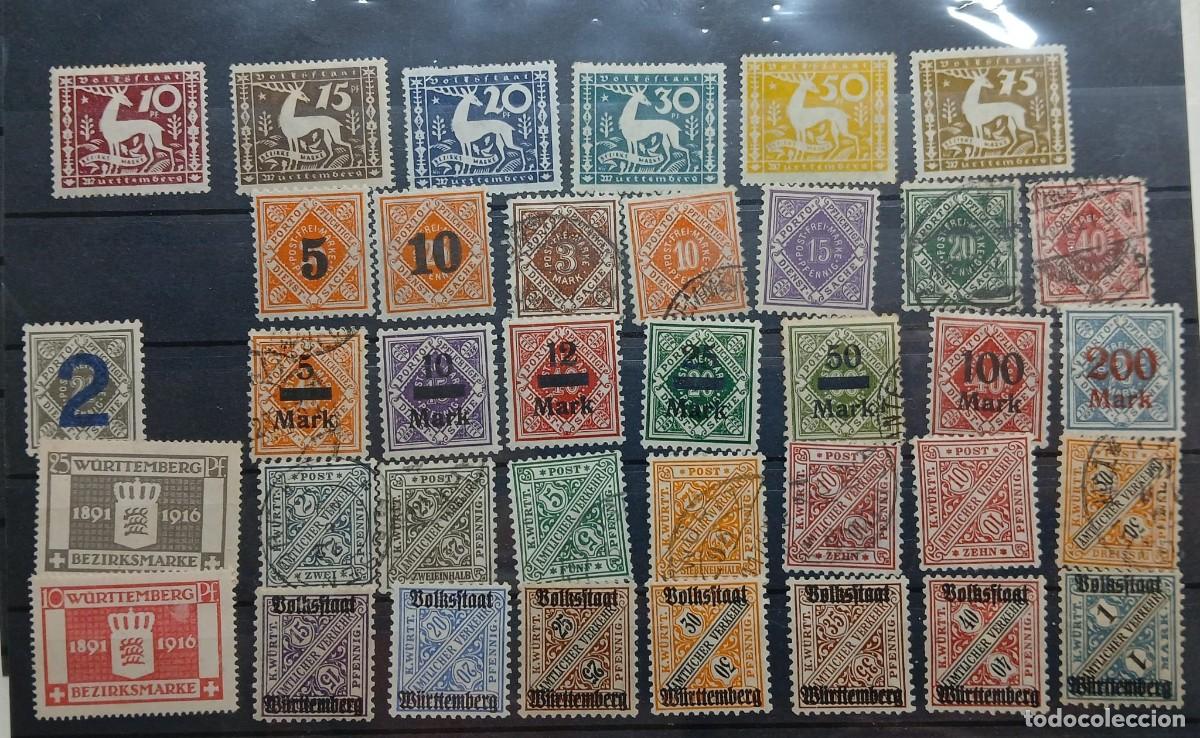 Sellos: Lote sellos Wurtemberg