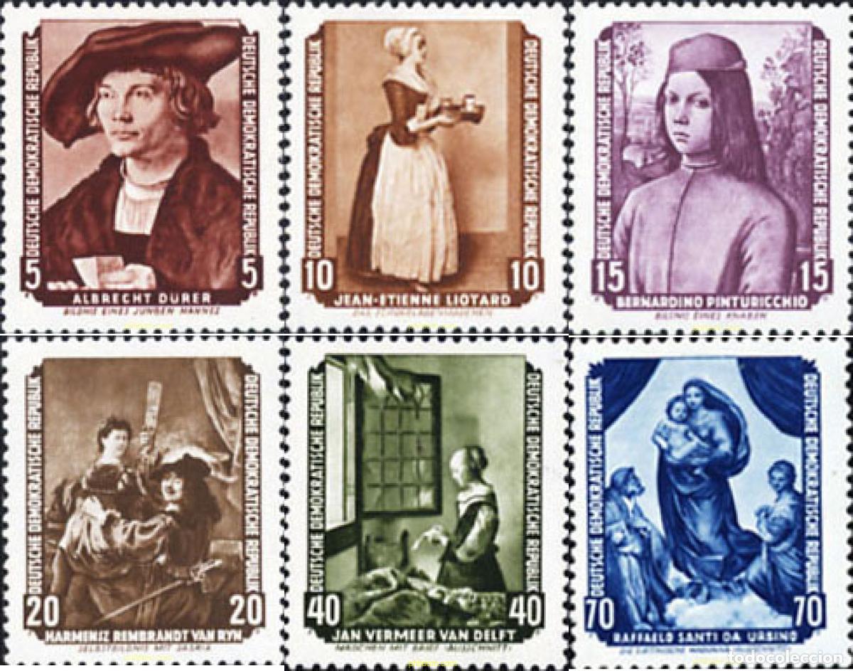 Sellos: 150485 MNH ALEMANIA DEMOCRATICA 1955 PINTURAS DEL MUSEO DE DRESDE
