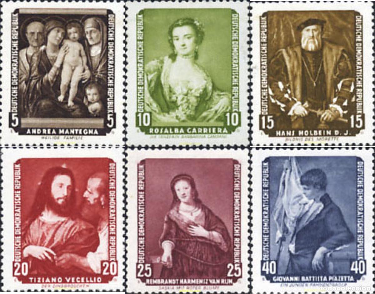 Sellos: 150506 MNH ALEMANIA DEMOCRATICA 1957 PINTURAS DEL MUSEO DE DRESDE