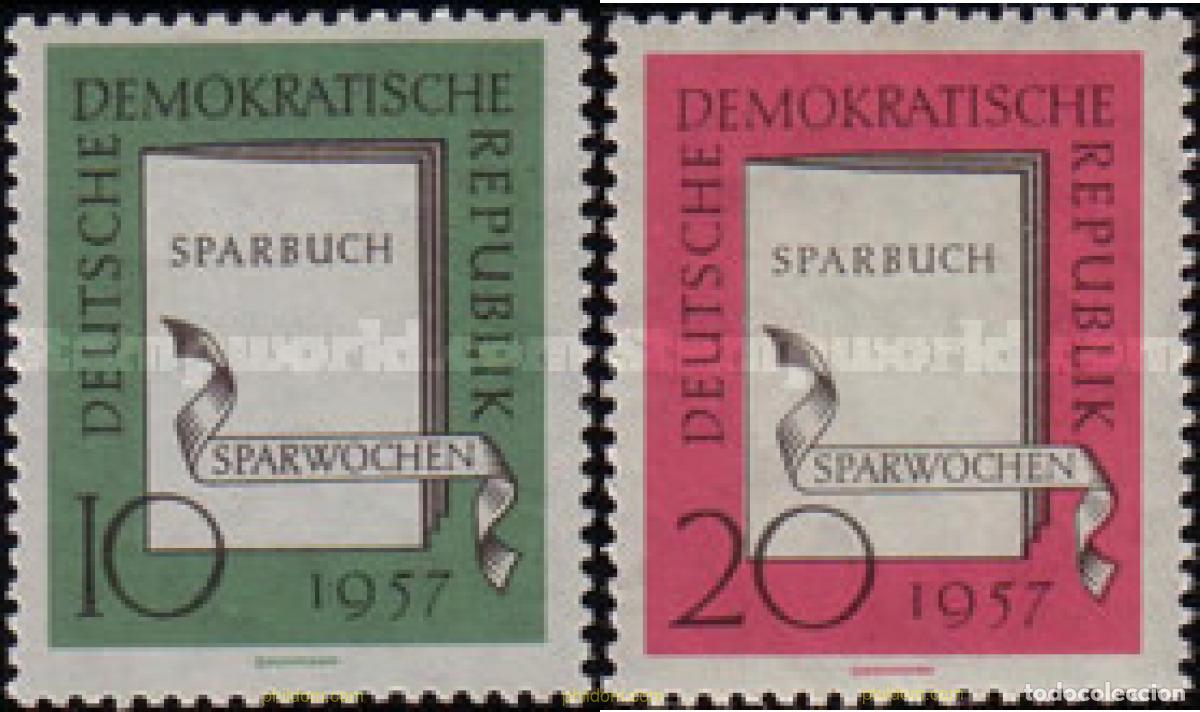 Sellos: 150510 MNH ALEMANIA DEMOCRATICA 1957 SEMANA DEL AHORRO