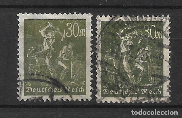 Sellos: alemania reich 1922 michel 243 a+b usado 53&euro;- 1/3