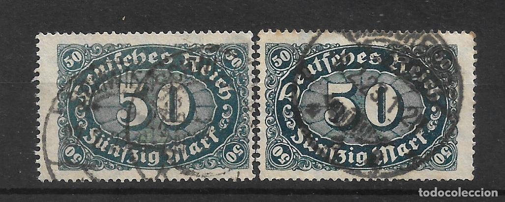 Sellos: alemania reich 1922 michel 246 a+b usado 13&euro;- 1/3