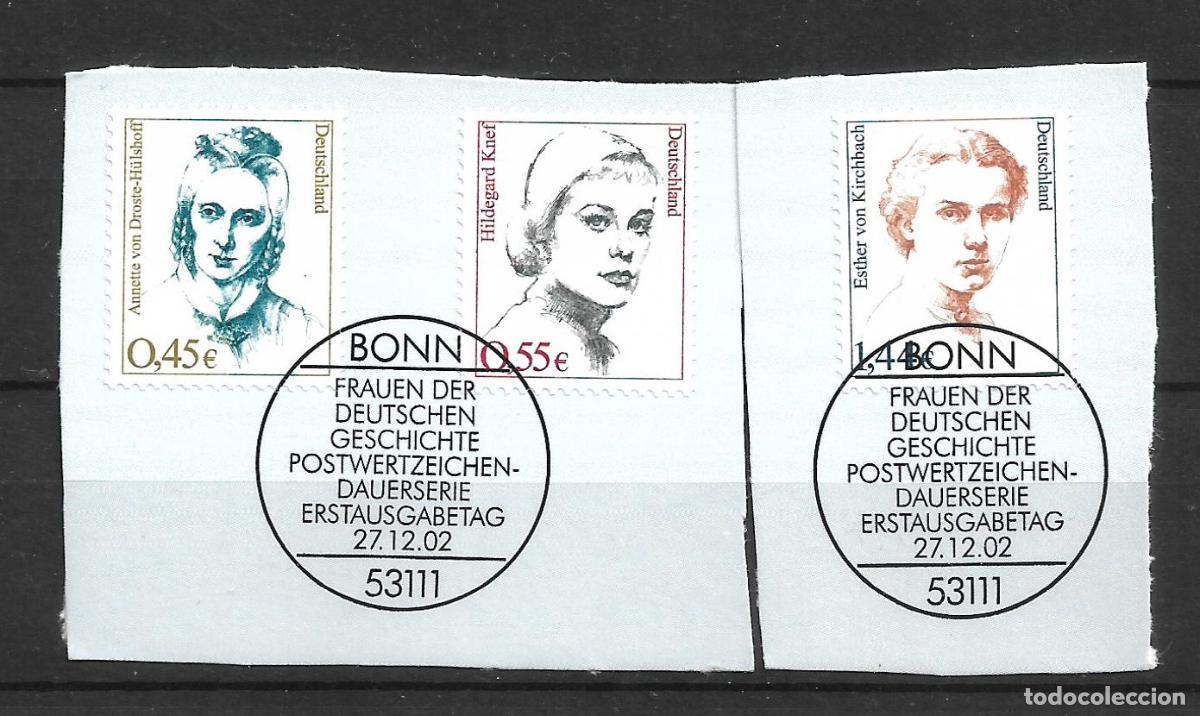 Sellos: alemania 2002 michel 2295/2297 usado 4.60&euro;- 1/9