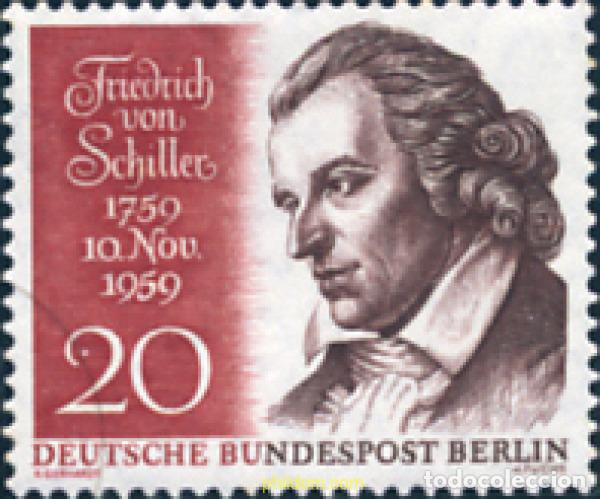Sellos: 130991 MNH ALEMANIA. Berl&iacute;n 1959 BICENTENARIO DEL NACIMIENTO DE FRIEDRICH VON SCHILLER