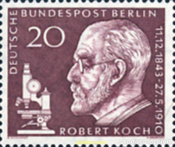 Sellos: 130992 MNH ALEMANIA. Berl&iacute;n 1960 50 ANIVERSARIO DE LA MUERTE DE ROBERT KOCH