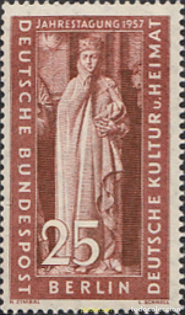 Sellos: 130979 MNH ALEMANIA. Berl&iacute;n 1957 DIA DE LA CULTURA Y DE LA PATRIA