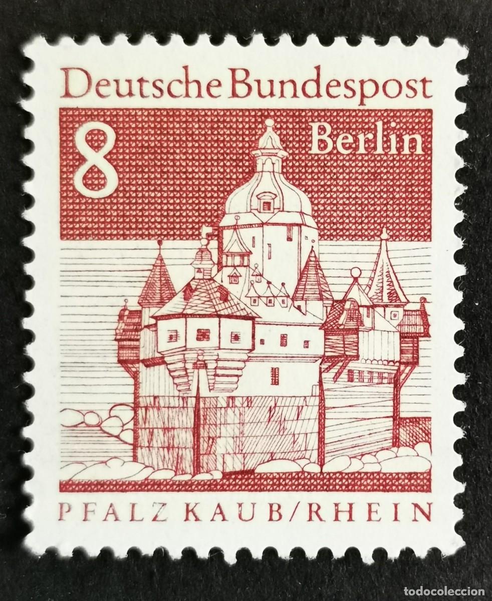 Sellos: Sello Alemania Berl&iacute;n 1966, Pfalzgrafenstein en el r&iacute;o Rin, cerca de Kaub, 8 Pf Michel: DE-BE 271