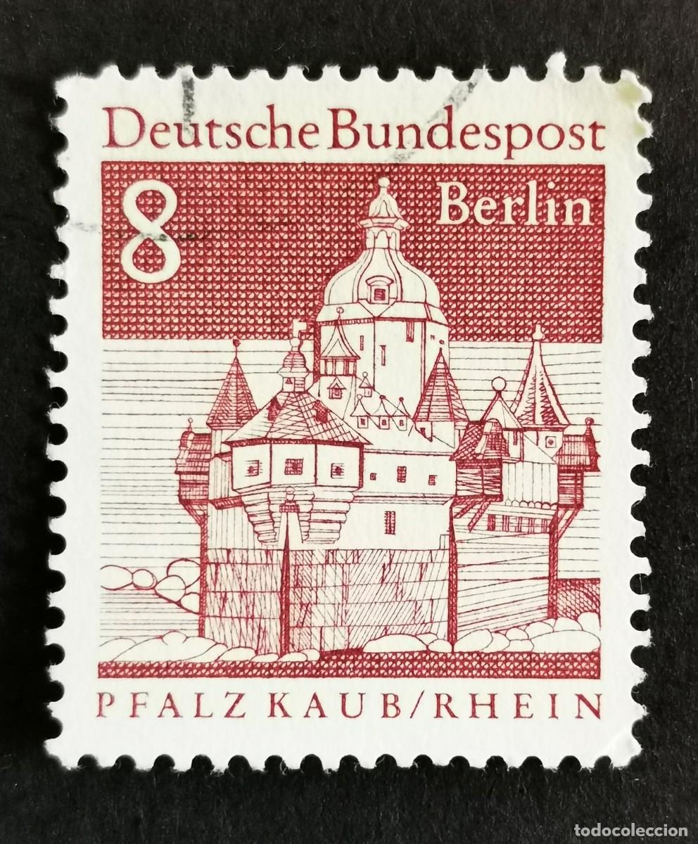 Sellos: Sello Alemania Berl&iacute;n 1966, Pfalzgrafenstein en el r&iacute;o Rin, cerca de Kaub, 8 Pf Michel: DE-BE 271