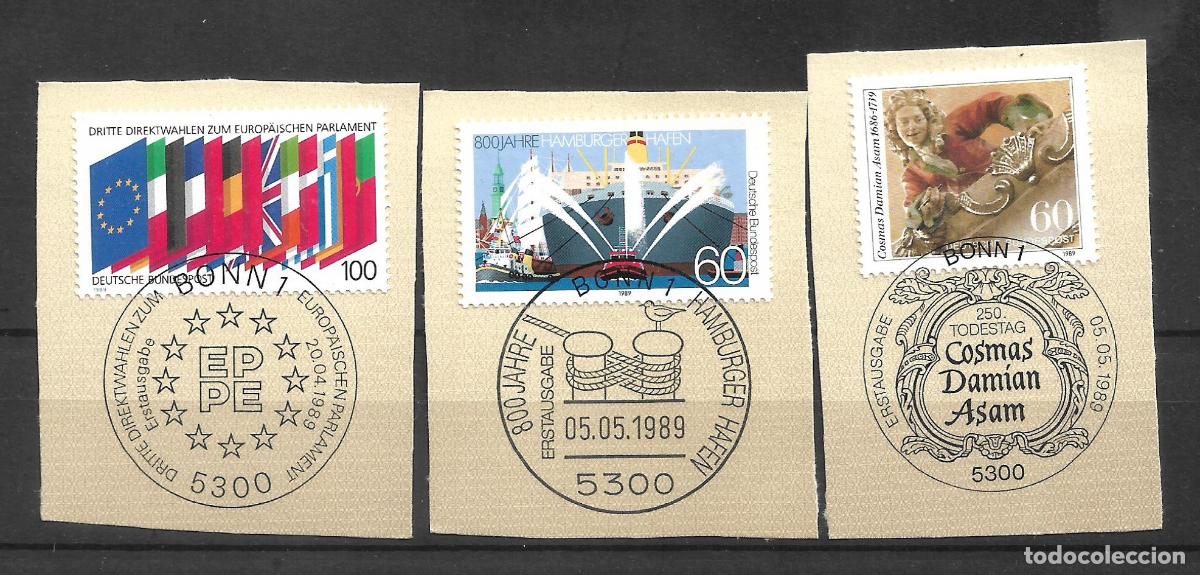 Stamps: alemania 1989 michel 1416+1419/1420 usado- 11/2