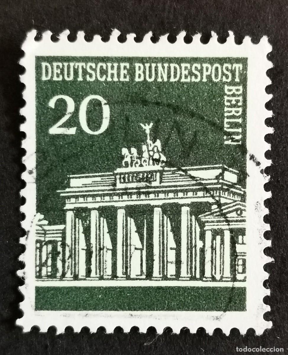 Sellos: Sello Alemania Berl&iacute;n 1966, Puerta de Brandeburgo, 20 Pf Michel: DE-BE 287