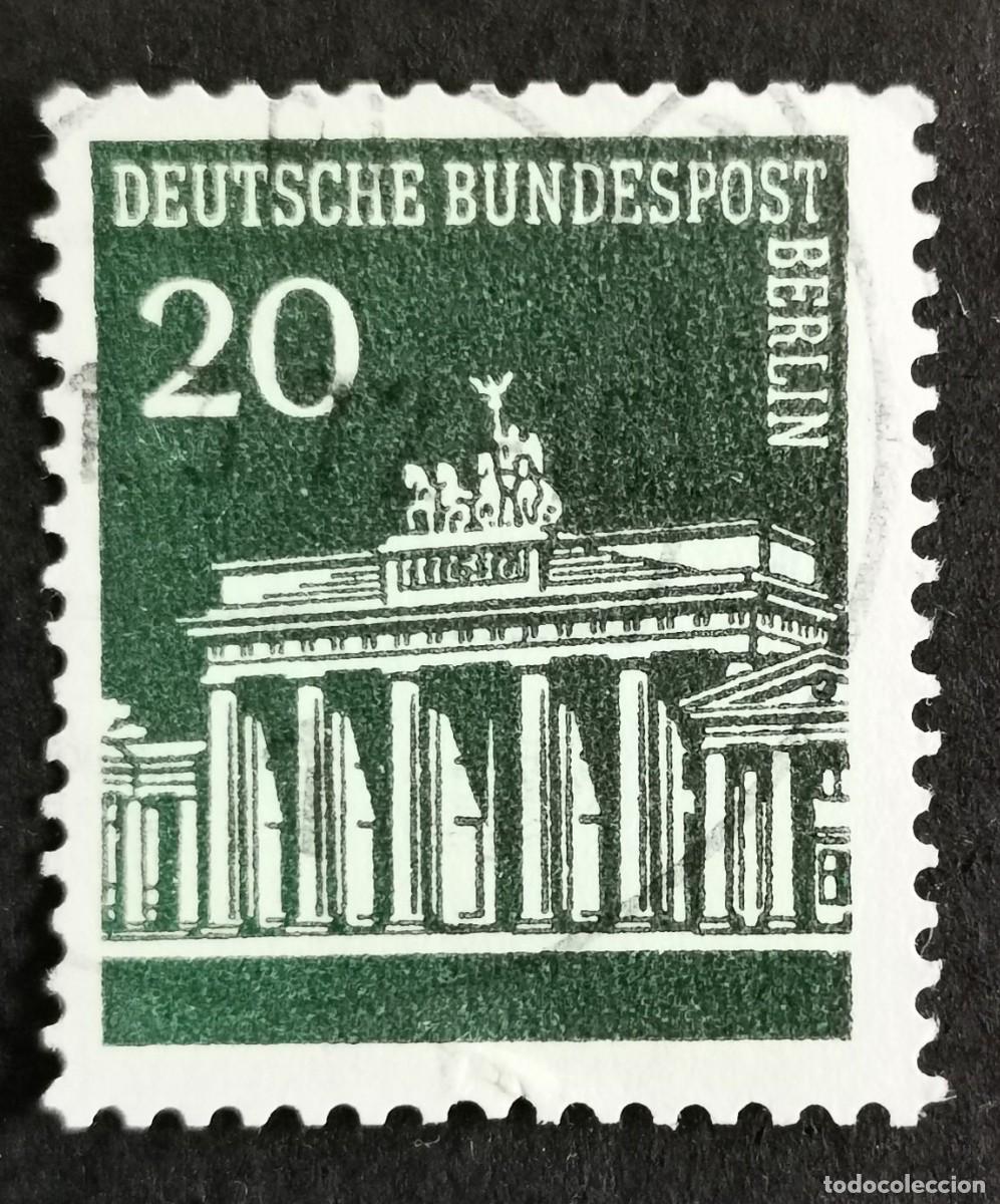 Sellos: Sello Alemania Berl&iacute;n 1966, Puerta de Brandeburgo, 20 Pf Michel: DE-BE 287