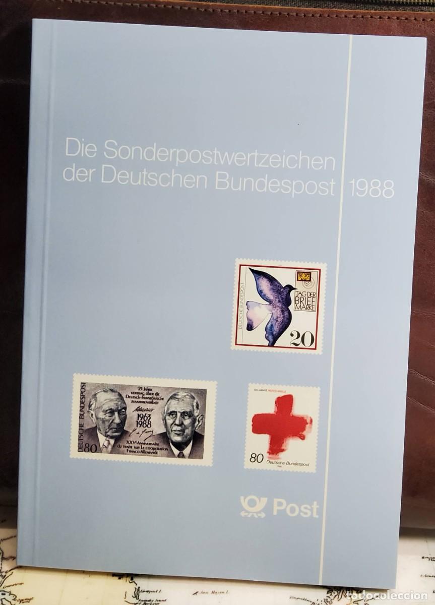 Sellos: LIBRO OFICIAL COMPLETO DE ALEMANIA Y BERLIN DE 1988.NUEVOS SIN FIJASELLOS.INCLUYE PRUEBA.