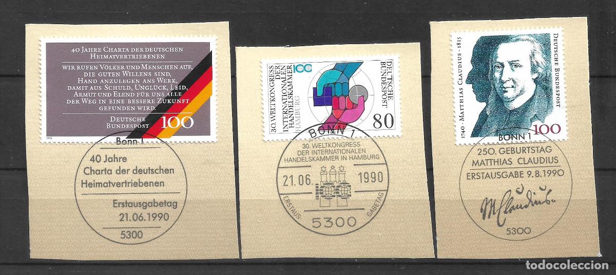 Sellos: alemania 1990 michel 1470/1471+1473 usado- 11/5