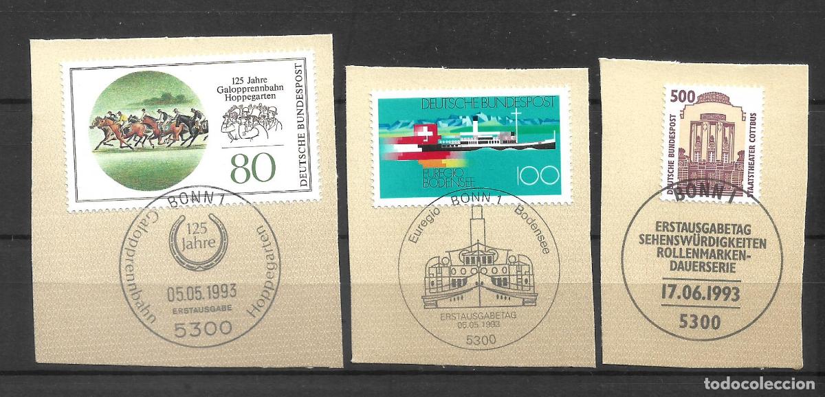 Sellos: alemania 1993 michel 1677/1679 usado- 11/5