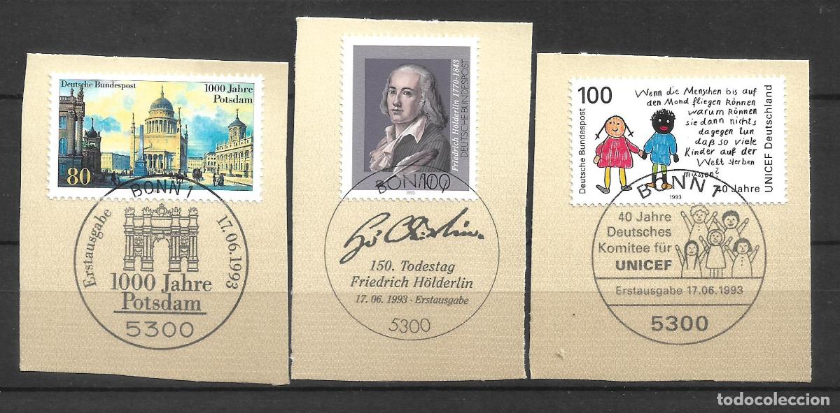 Sellos: alemania 1993 michel 1680/1682 usado - 11/6