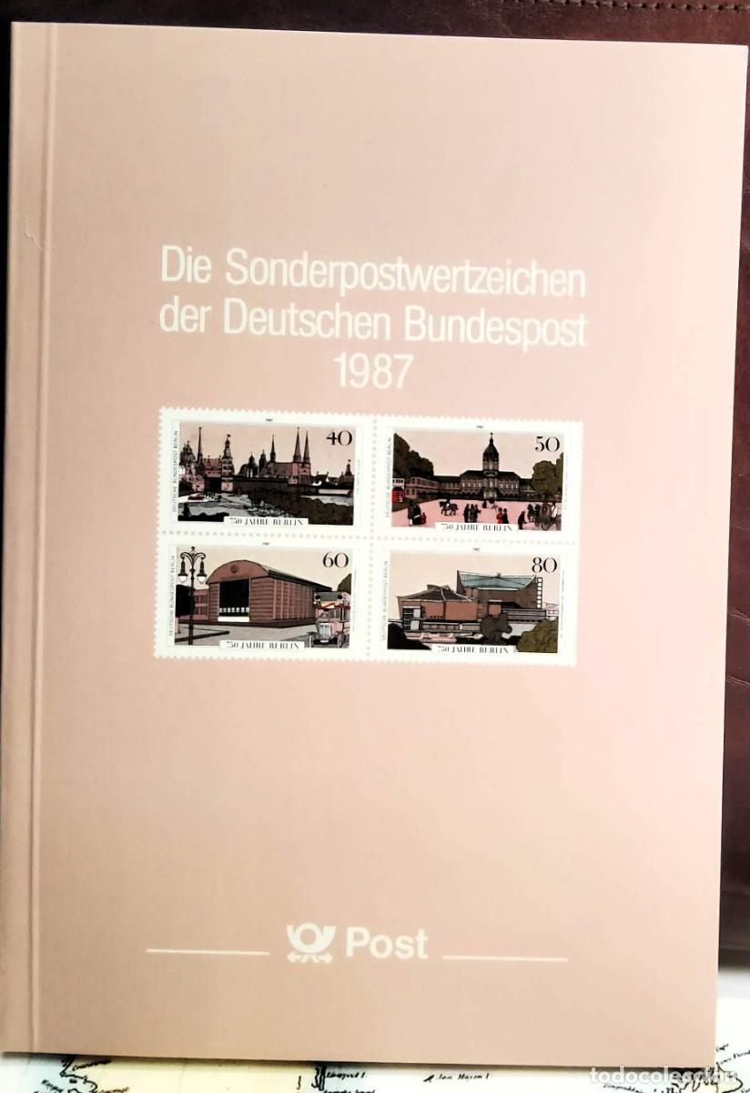 Sellos: LIBRO OFICIAL COMPLETO DE ALEMANIA Y BERLIN DE 1987.NUEVOS SIN FIJASELLOS.INCLUYE PRUEBA.