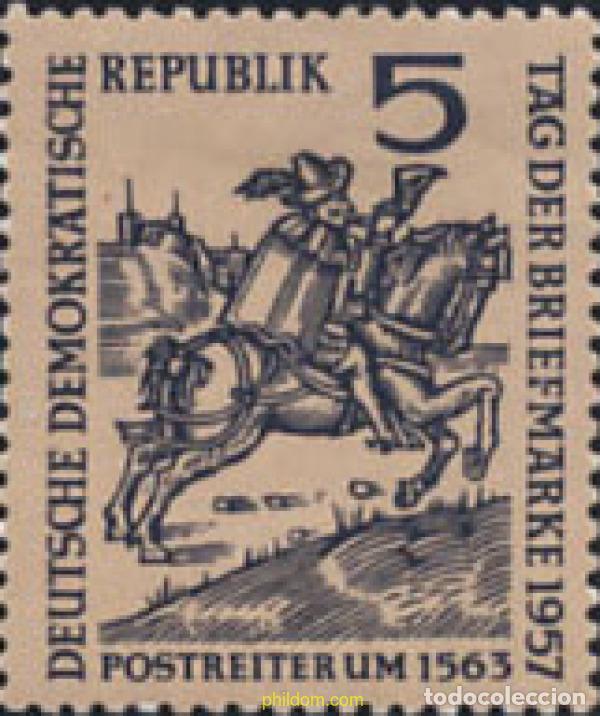 Sellos: 150511 MNH ALEMANIA DEMOCRATICA 1957 DIA DEL SELLO
