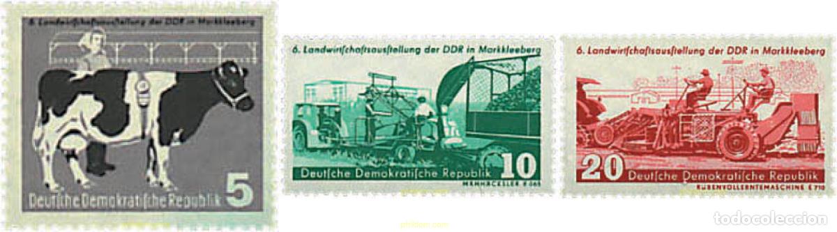 Sellos: 64463 MNH ALEMANIA DEMOCRATICA 1958 6 EXPOSICION AGRICOLA EN MARRLEEBERG