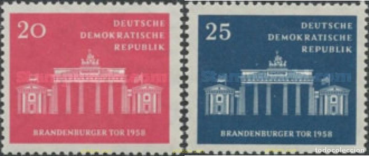 Sellos: 150534 MNH ALEMANIA DEMOCRATICA 1958 10 ANIVERSARIO DE LA ADMINISTRACION DEMOCRATICA DE BERLIN